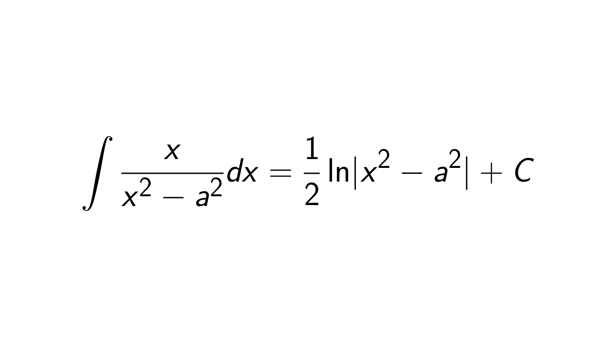 Read more about the article Integral of x/(x^2 – a^2)